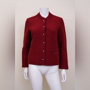 Geiger Tyrol womens wool sweater cardigan Red 38 Austria